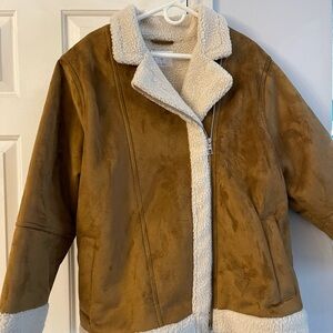 Old Navy Cream Shearling Jacket